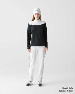 CRONOS BLACK WOMEN THERMAL MOCK NECK【WHITE】