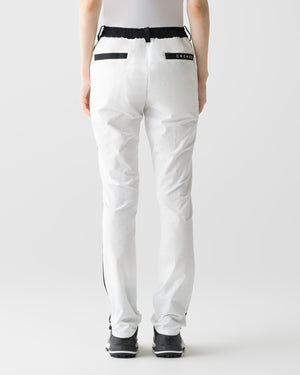 CRONOS BLACK WOMEN BACK ELASTIC LONG PANTS【WHITE】