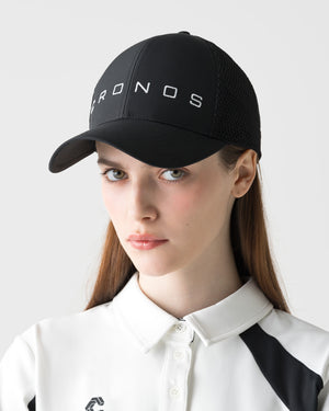 【unisex】CRONOS BLACK TWILL MESH CAP【BLACK】