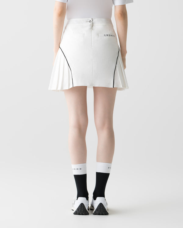 CRONOS BLACK WOMEN WIND PROTECT SKIRT【WHITE】