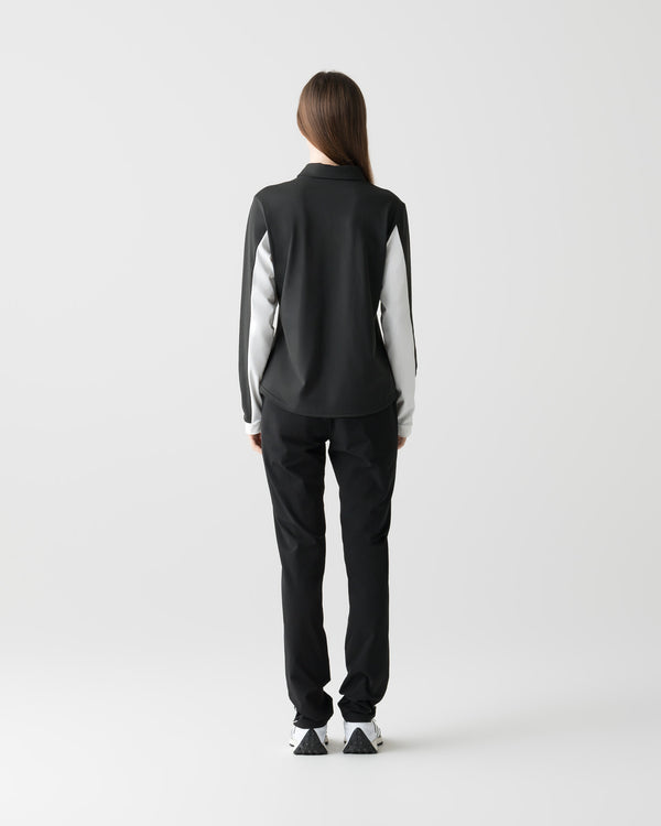 CRONOS BLACK WOMEN BACK ELASTIC LONG PANTS【BLACK】