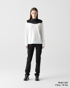 CRONOS BLACK WOMEN'S THERMAL MOCK NECK 【WHITE】