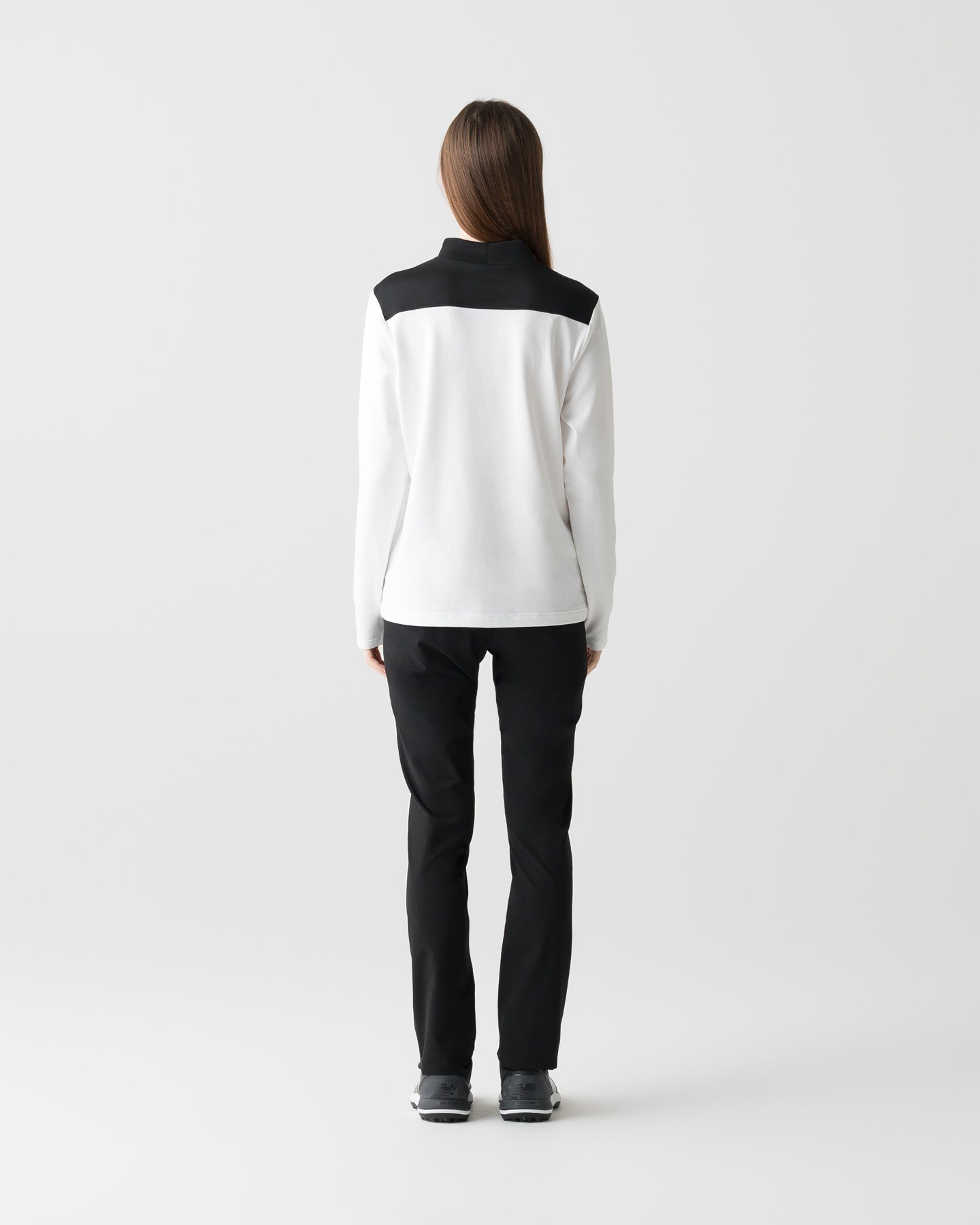 CRONOS BLACK WOMEN THERMAL MOCK NECK【WHITE】