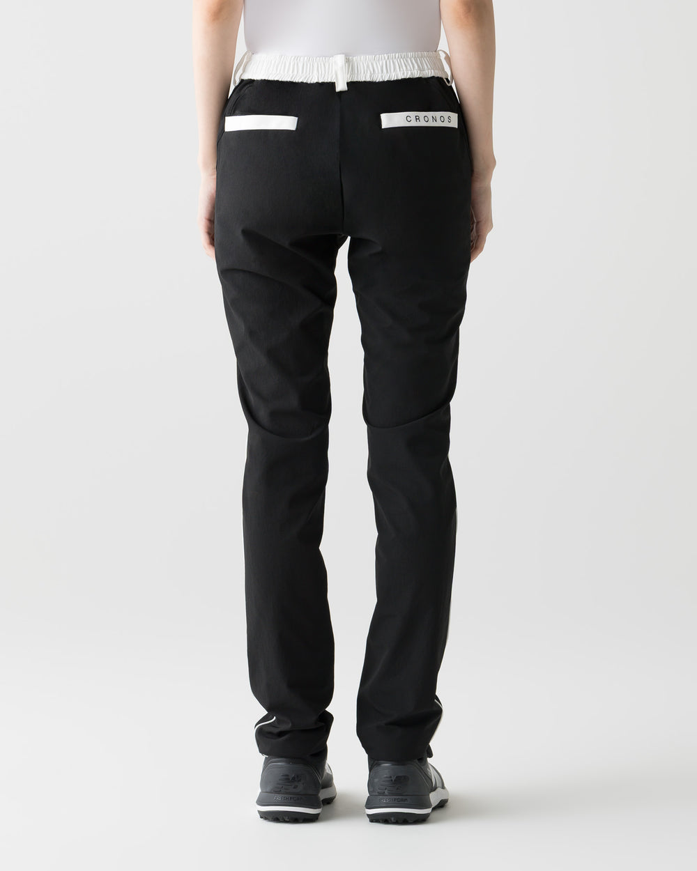 CRONOS BLACK WOMEN BACK ELASTIC LONG PANTS【BLACK】