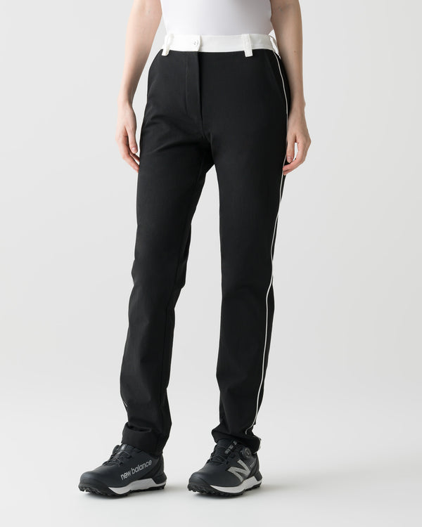 CRONOS BLACK WOMEN BACK ELASTIC LONG PANTS【BLACK】