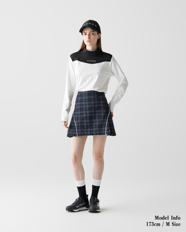 CRONOS BLACK WOMEN'S WIND PROTECT SKIRT【BLACK×GRAY】