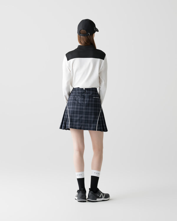 CRONOS BLACK WOMEN THERMAL MOCK NECK【WHITE】
