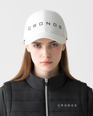 【unisex】CRONOS BLACK TWILL MESH CAP【WHITE】