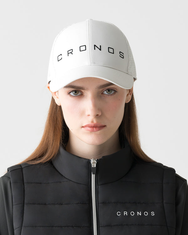 【unisex】CRONOS BLACK TWILL MESH CAP【WHITE】