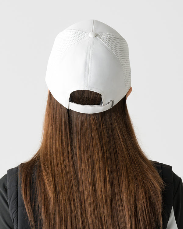 【unisex】CRONOS BLACK TWILL MESH CAP【WHITE】