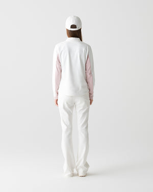 CRONOS BLACK WOMEN FITTED LONG SLEEVE POLO【PINK】