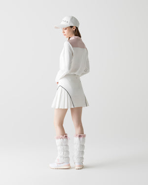 CRONOS BLACK WOMEN BOA INSIDE LEG WARMER【WHITE】
