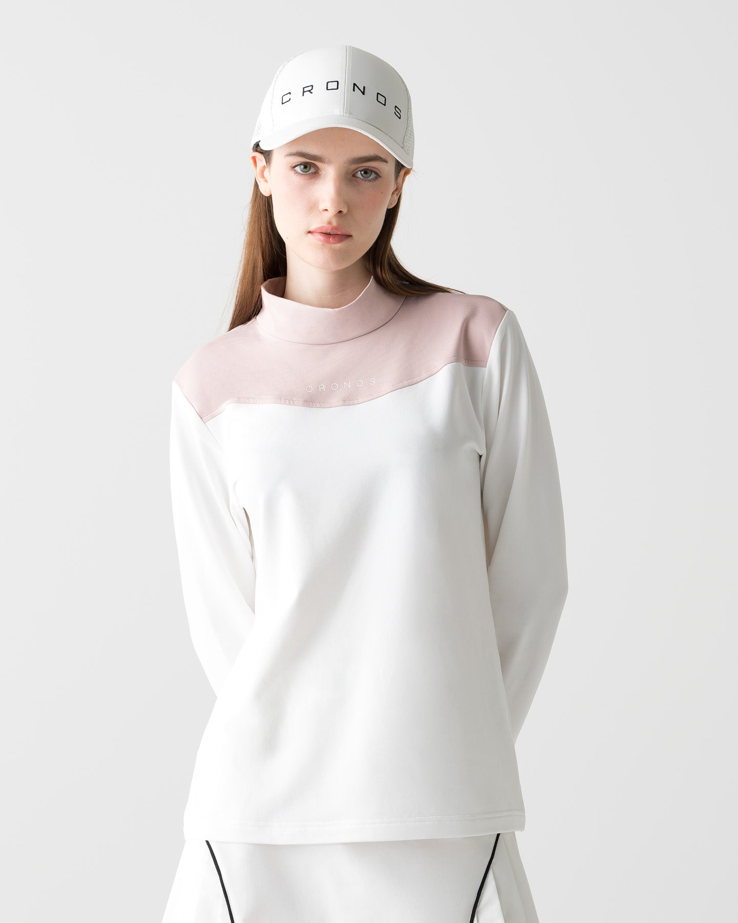 CRONOS BLACK WOMEN THERMAL MOCK NECK【PINK】