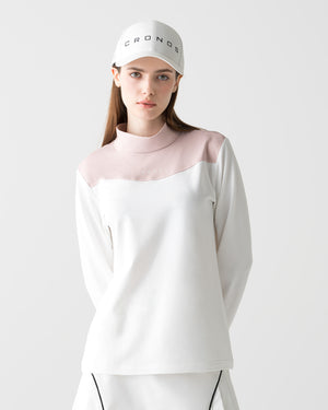 CRONOS BLACK WOMEN THERMAL MOCK NECK【PINK】