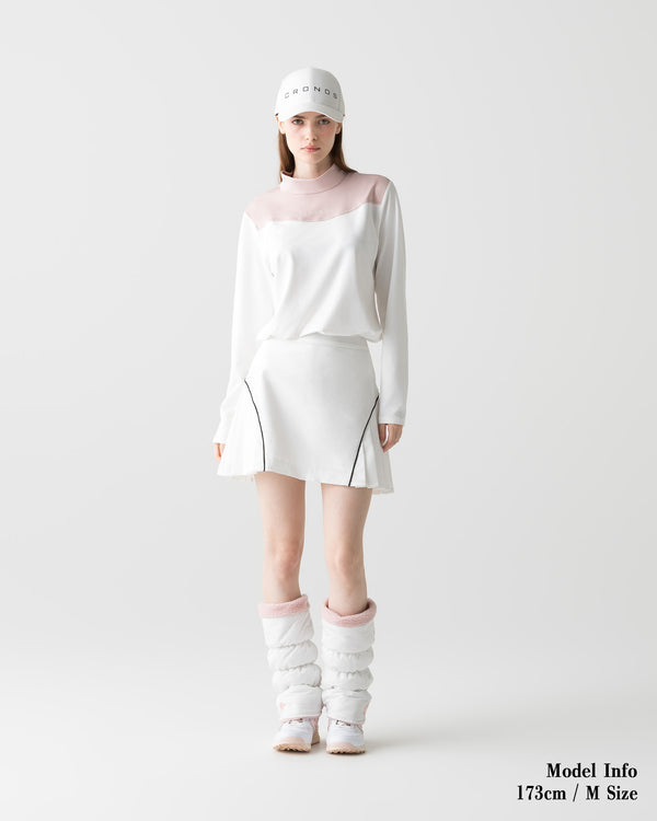 CRONOS BLACK WOMEN'S THERMAL MOCK NECK【PINK】