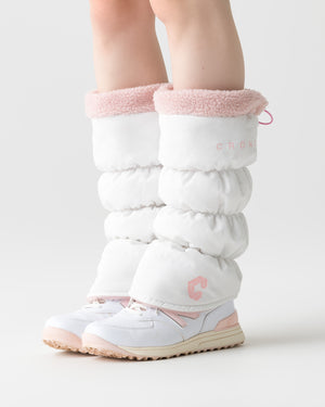CRONOS BLACK WOMEN BOA INSIDE LEG WARMER【WHITE】
