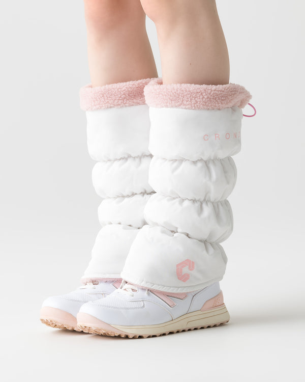 CRONOS BLACK WOMEN BOA INSIDE LEG WARMER【WHITE】