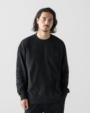 CRONOS BLACKLETTER SOFT MOTION L/S TEE【BLACK】