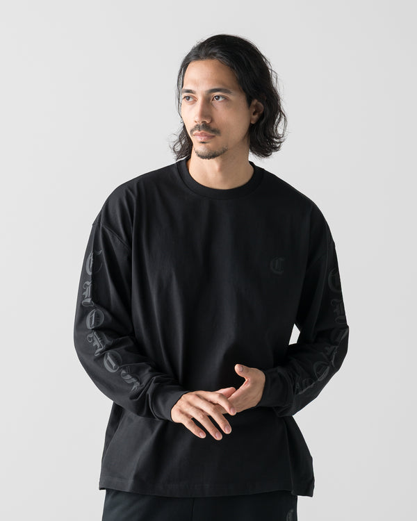 CRONOS BLACKLETTER SOFT MOTION L/S TEE【BLACK】
