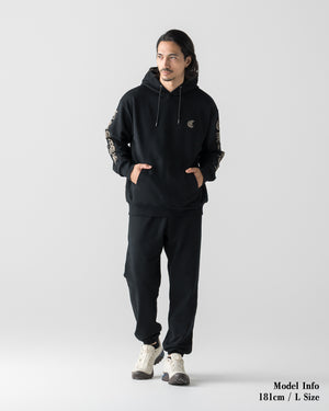 CRONOS BLACKLETTER SOFT MOTION HOODIE【BLACK×TAUPE】