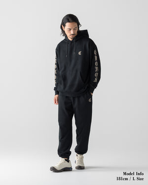 CRONOS BLACKLETTER SOFT MOTION HOODIE【BLACK×TAUPE】