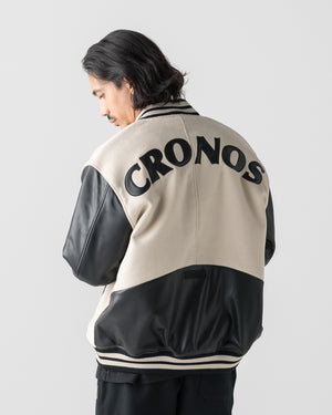 CRONOS HERITAGE VARSITY JACKET【CREAM】