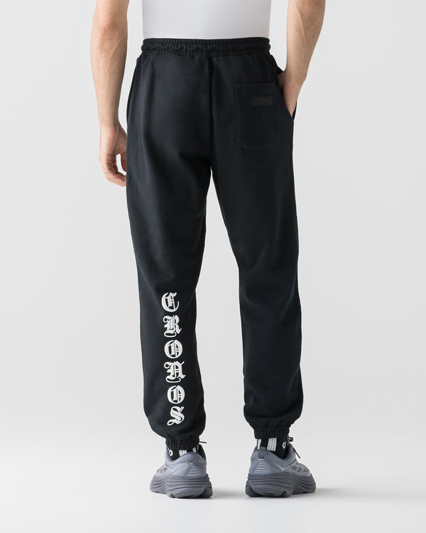 CRONOS BLACKLETTER SOFT MOTION SWEAT PANTS【BLACK×WHITE】
