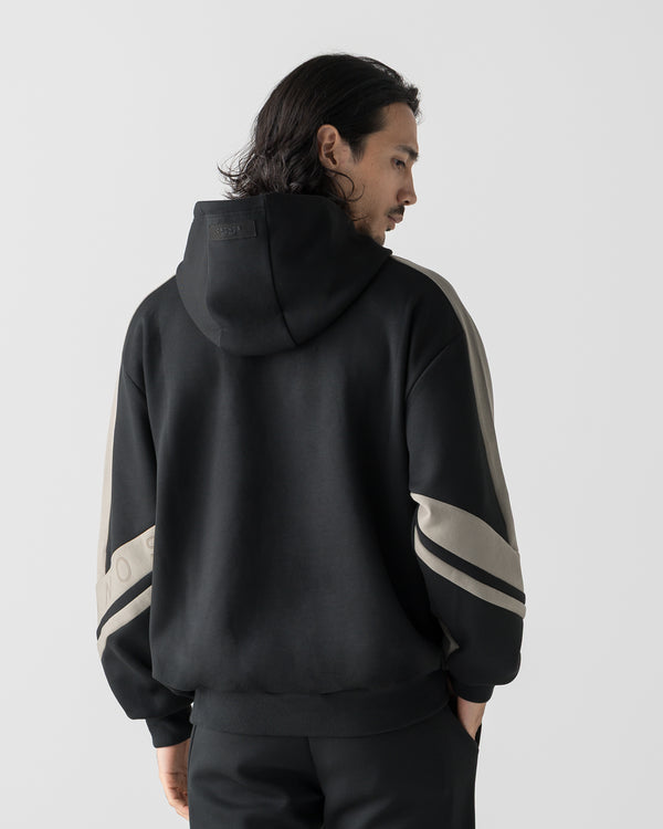 CRONOS DUAL PANEL HOODIE【BLACK×TAUPE】