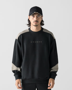 CRONOS AIRWARM SWEAT【BLACK×TAUPE】