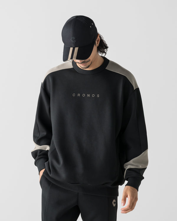 CRONOS AIRWARM SWEAT【BLACK×TAUPE】