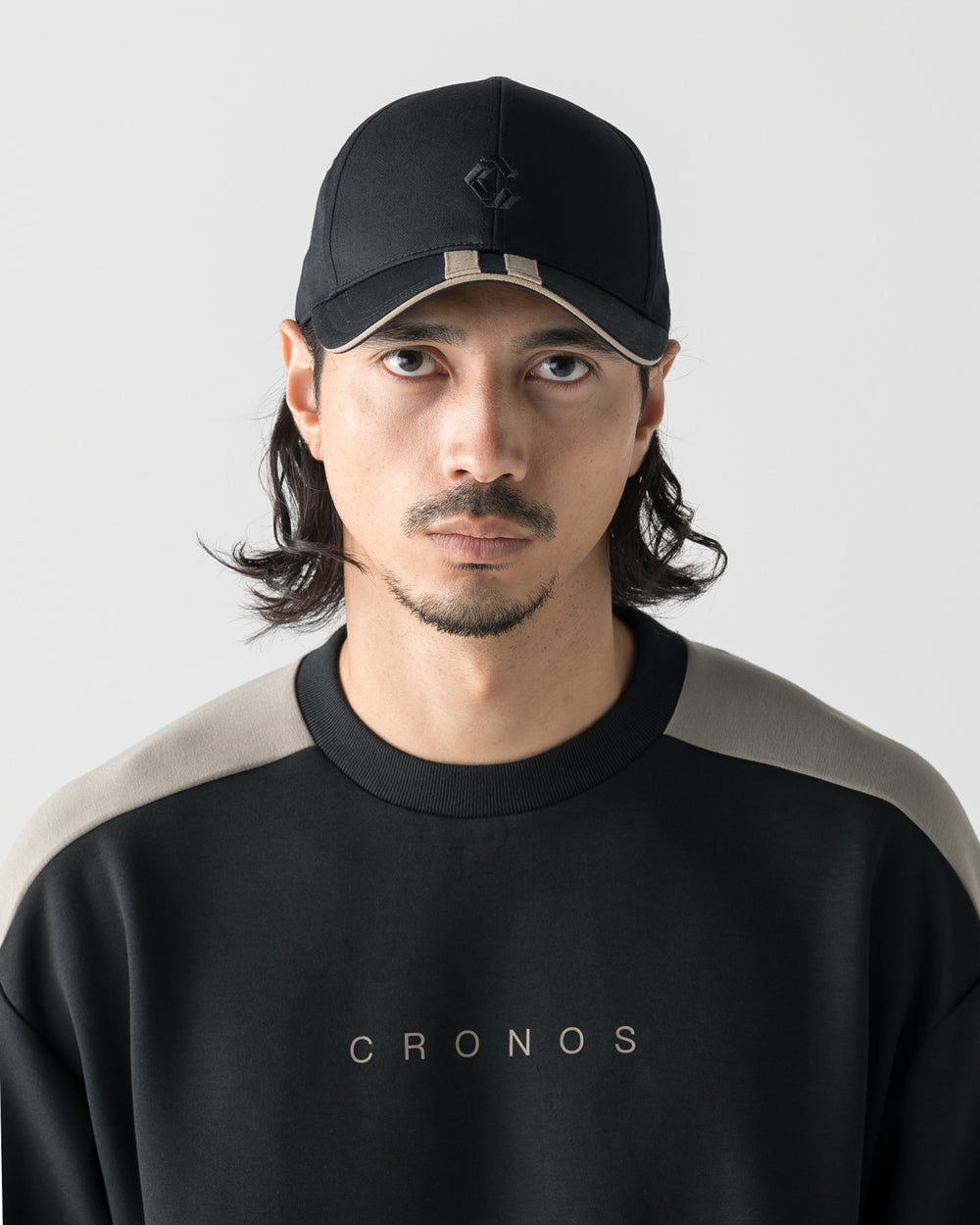 CRONOS LINEFORM CAP【BLACK×TAUPE】