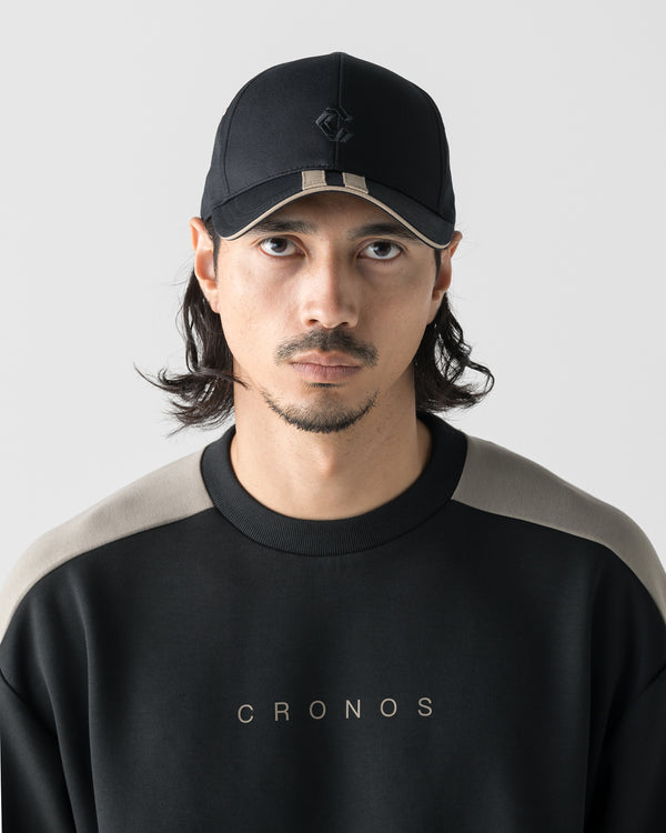 CRONOS LINEFORM CAP【BLACK×TAUPE】
