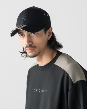 CRONOS LINEFORM CAP【BLACK×TAUPE】