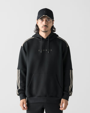 CRONOS RE-LINE HOODIE【BLACK×TAUPE】