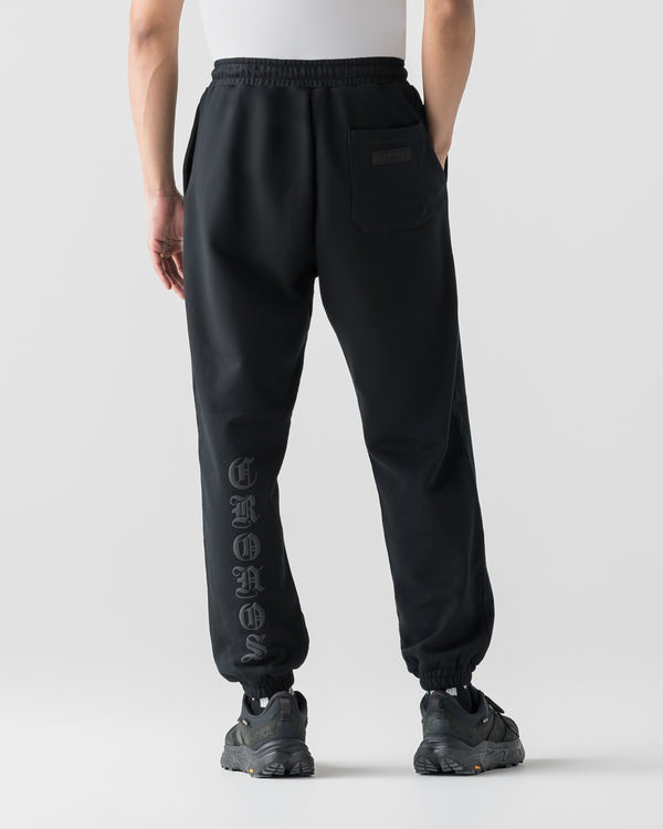CRONOS BLACKLETTER SOFT MOTION SWEAT PANTS【BLACK】