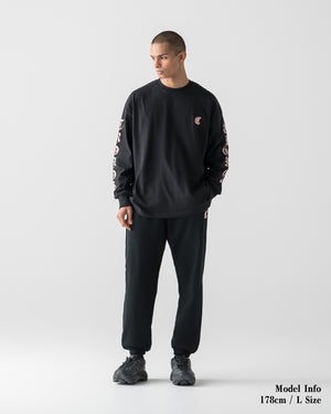 CRONOS BLACKLETTER SOFT MOTION L/S TEE【BLACK×PINK】