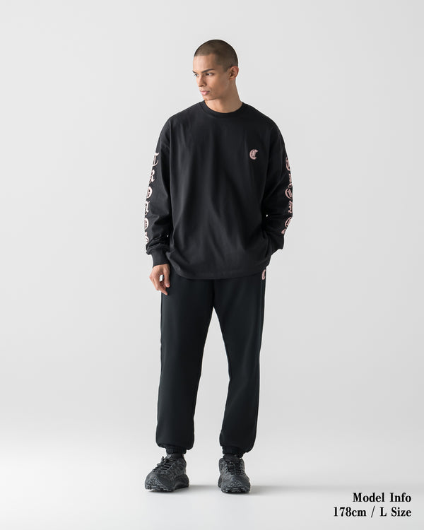 CRONOS BLACKLETTER SOFT MOTION L/S TEE【BLACK×PINK】