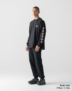 CRONOS BLACKLETTER SOFT MOTION L/S TEE【BLACK×PINK】
