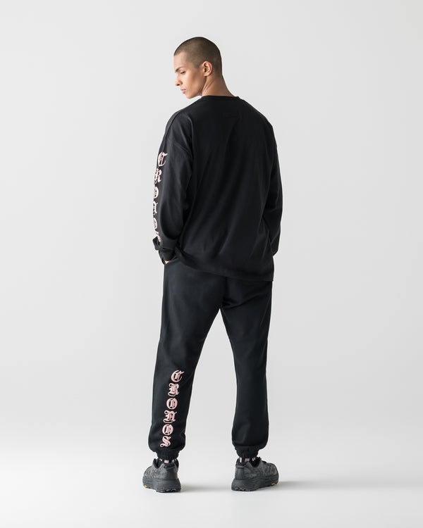 CRONOS BLACKLETTER SOFT MOTION L/S TEE【BLACK×PINK】