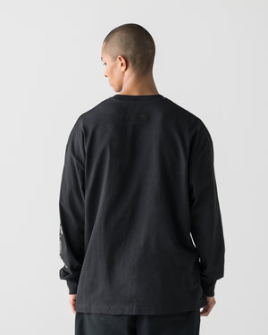 CRONOS BLACKLETTER SOFT MOTION L/S TEE【BLACK×TAUPE】