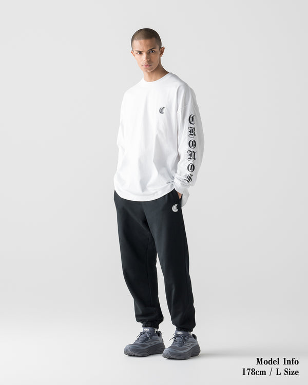 CRONOS BLACKLETTER SOFT MOTION L/S TEE【WHITE】