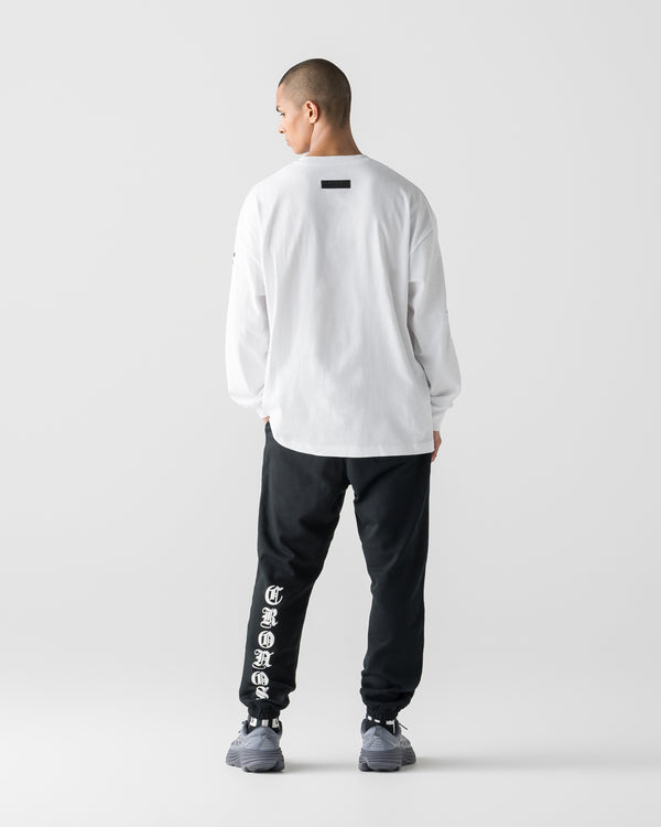 CRONOS BLACKLETTER SOFT MOTION L/S TEE【WHITE】
