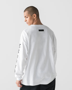 CRONOS BLACKLETTER SOFT MOTION L/S TEE【WHITE】