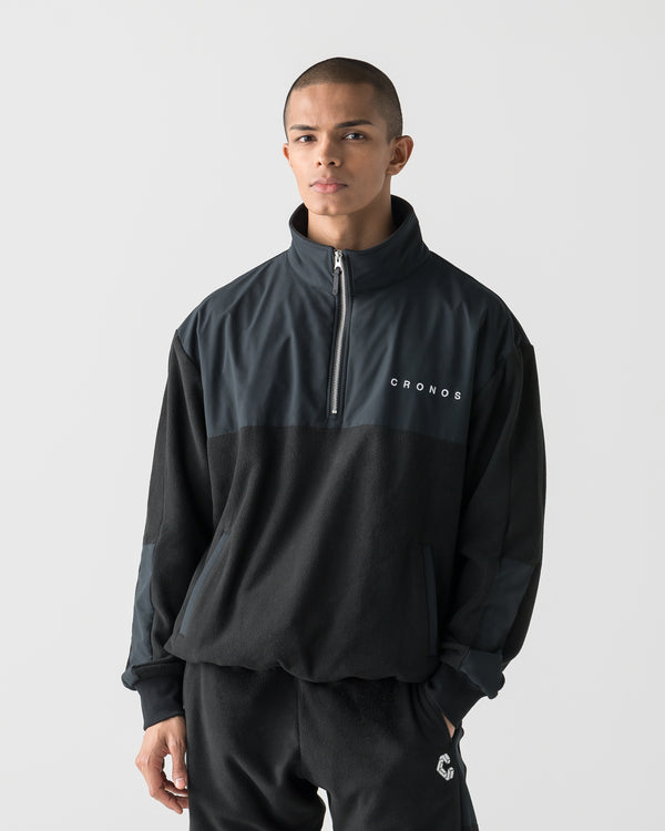 CRONOS WARM FLEECE HALF ZIP【BLACK】