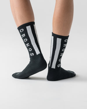 CRONOS LINEWEAVE SOCKS【BLACK×WHITE】
