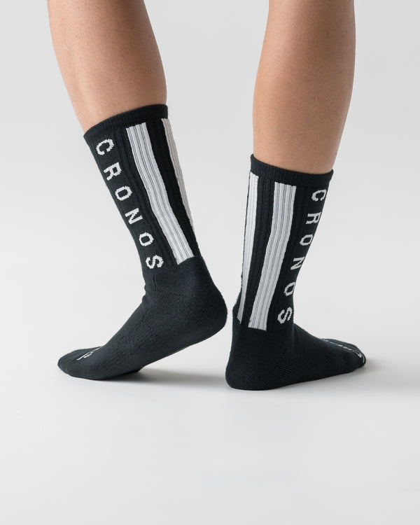 CRONOS LINEWEAVE SOCKS【BLACK×WHITE】