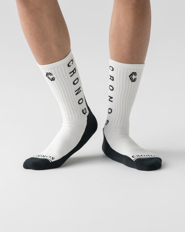 CRONOS LINEWEAVE SOCKS【WHITE】