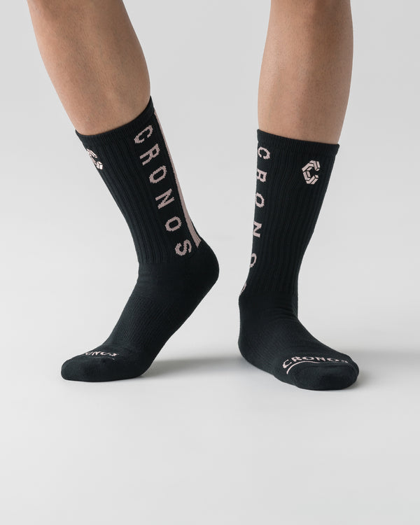 CRONOS LINEWEAVE SOCKS【BLACK×PINK】