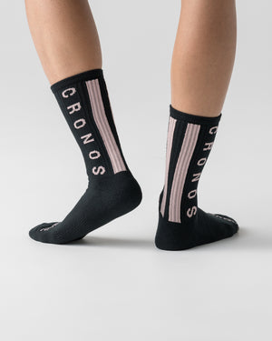 CRONOS LINEWEAVE SOCKS【BLACK×PINK】