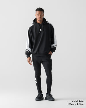 CRONOS DUAL PANEL HOODIE【BLACK×WHITE】